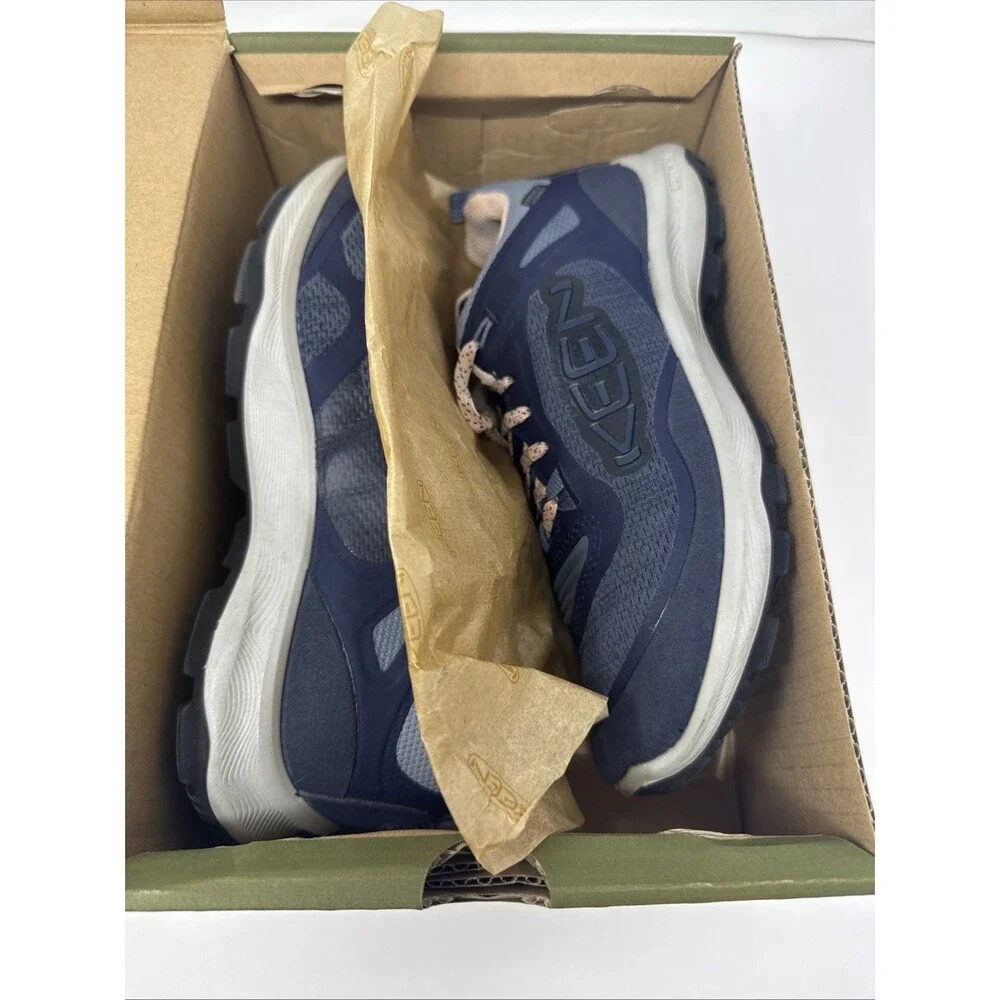 KEEN Women's TERRADORA FLEX Waterproof Hiking Sneakers Size 6.5 INDIGO/PEACH
